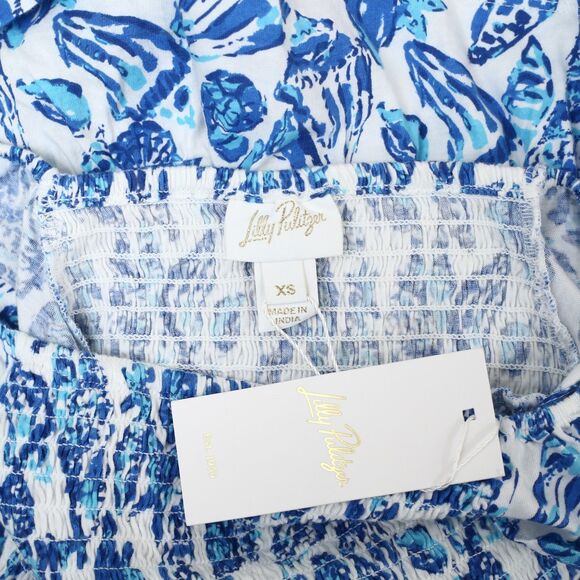 Lilly Pulitzer Girls Mini Jilly Dress Tiered Shell Printed Smocked XS NWT 281027 - Picture 8 of 9